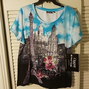 Blue Paris top